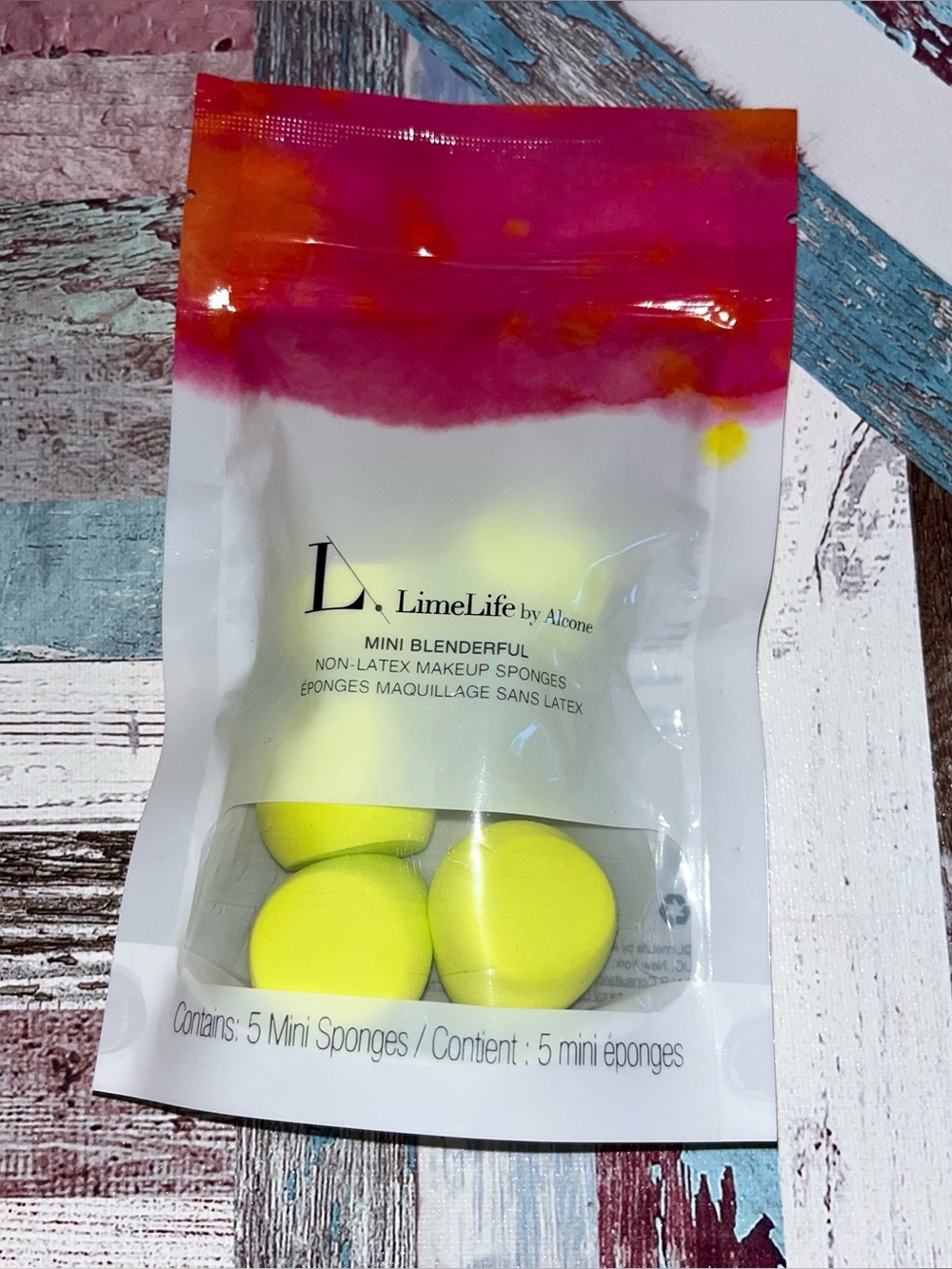 Limelife Mini Blenderful Non-Latex Makeup Sponge 5 Pack NWT Neon Yellow